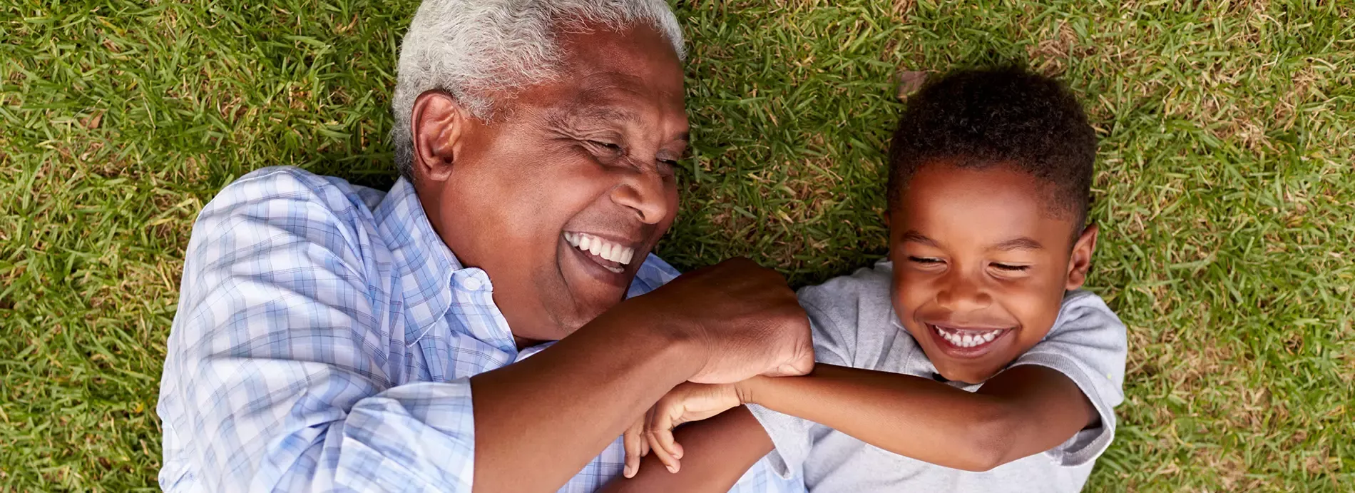 Grandfather and grandchild